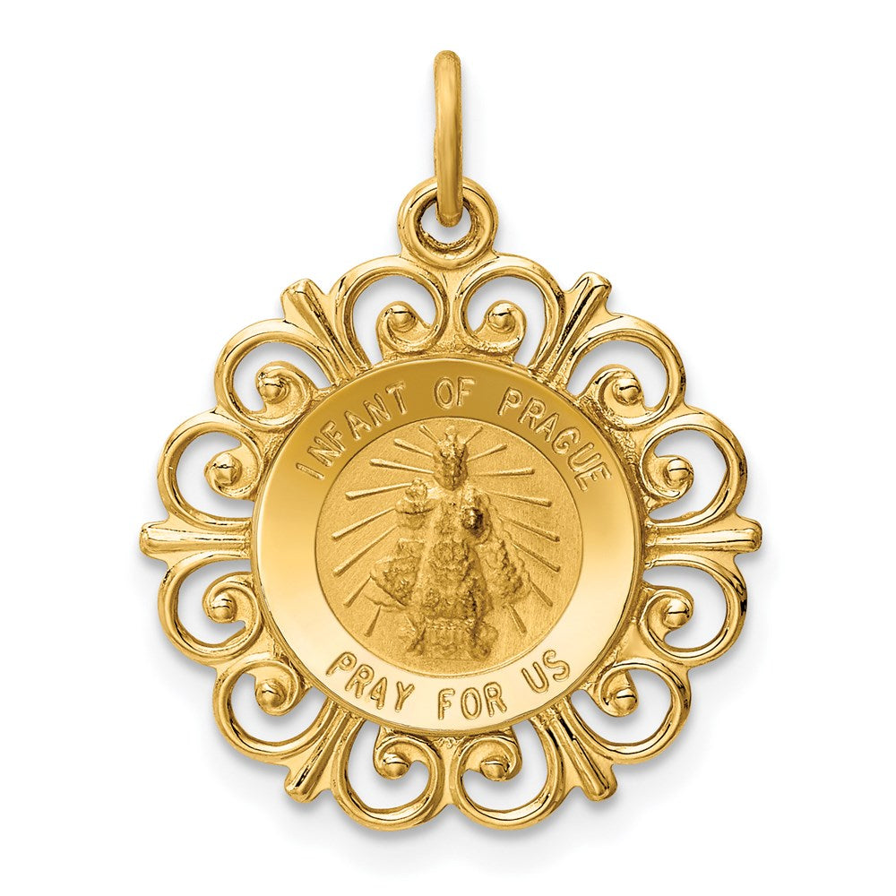 14K Gelbgold Prager Jesulein Medaillen-Charm