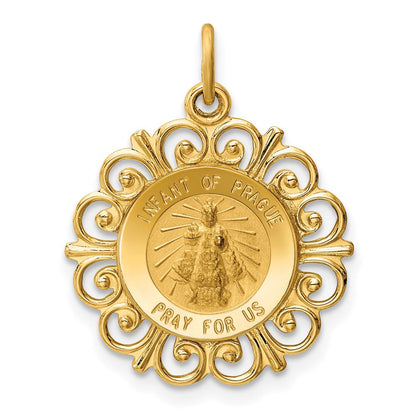 14K Gelbgold Prager Jesulein Medaillen-Charm