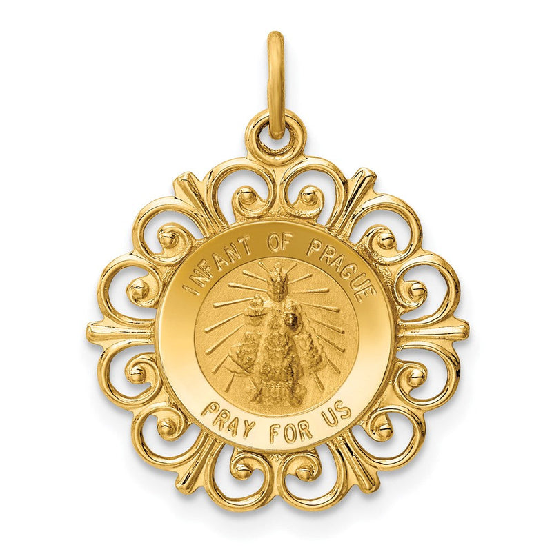 14K Gelbgold Prager Jesulein Medaillen-Charm