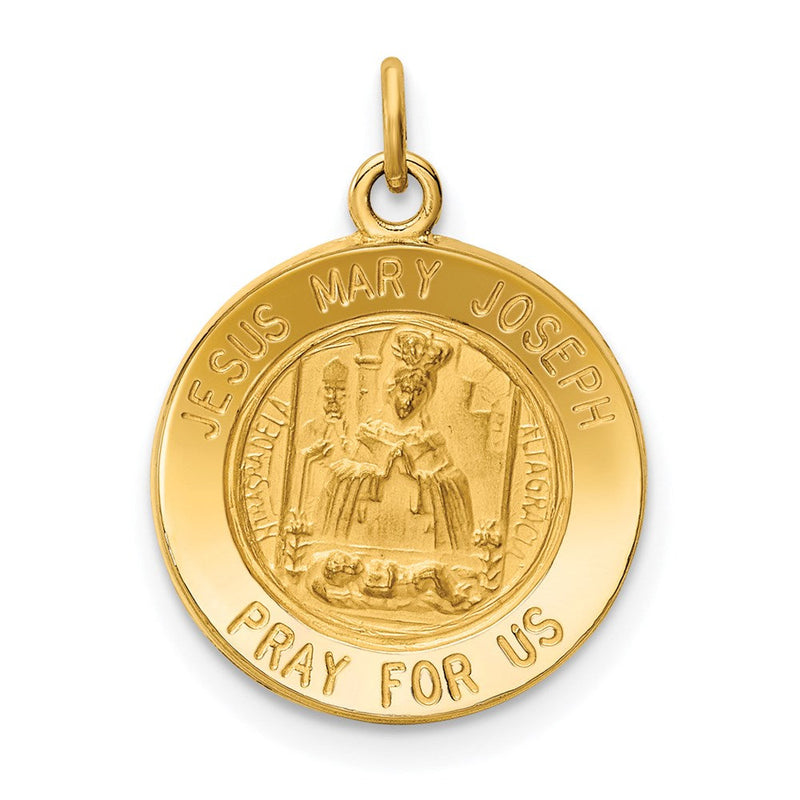 14 Karat Gelbgold Jesus-Maria-Josef-Medaillen-Charm