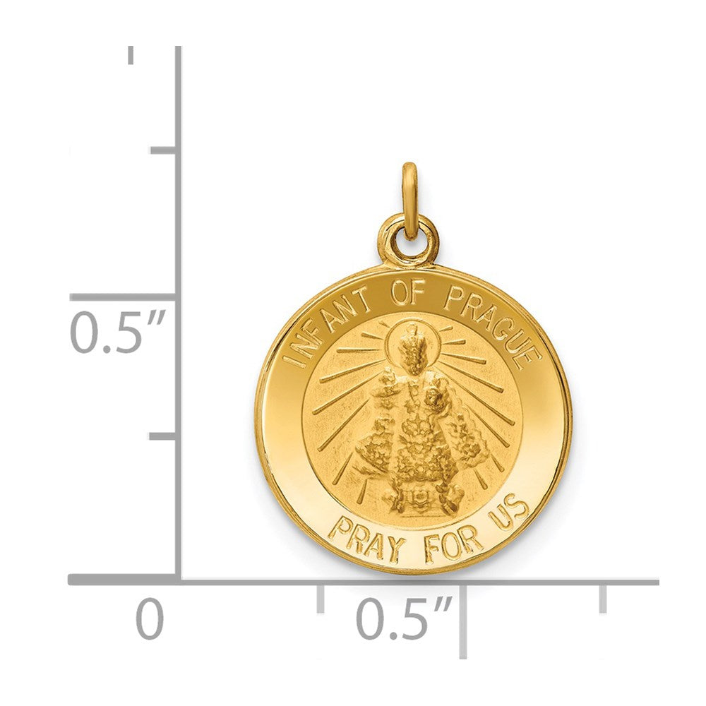 14K Gelbgold Prager Jesuskind Medaille Charm