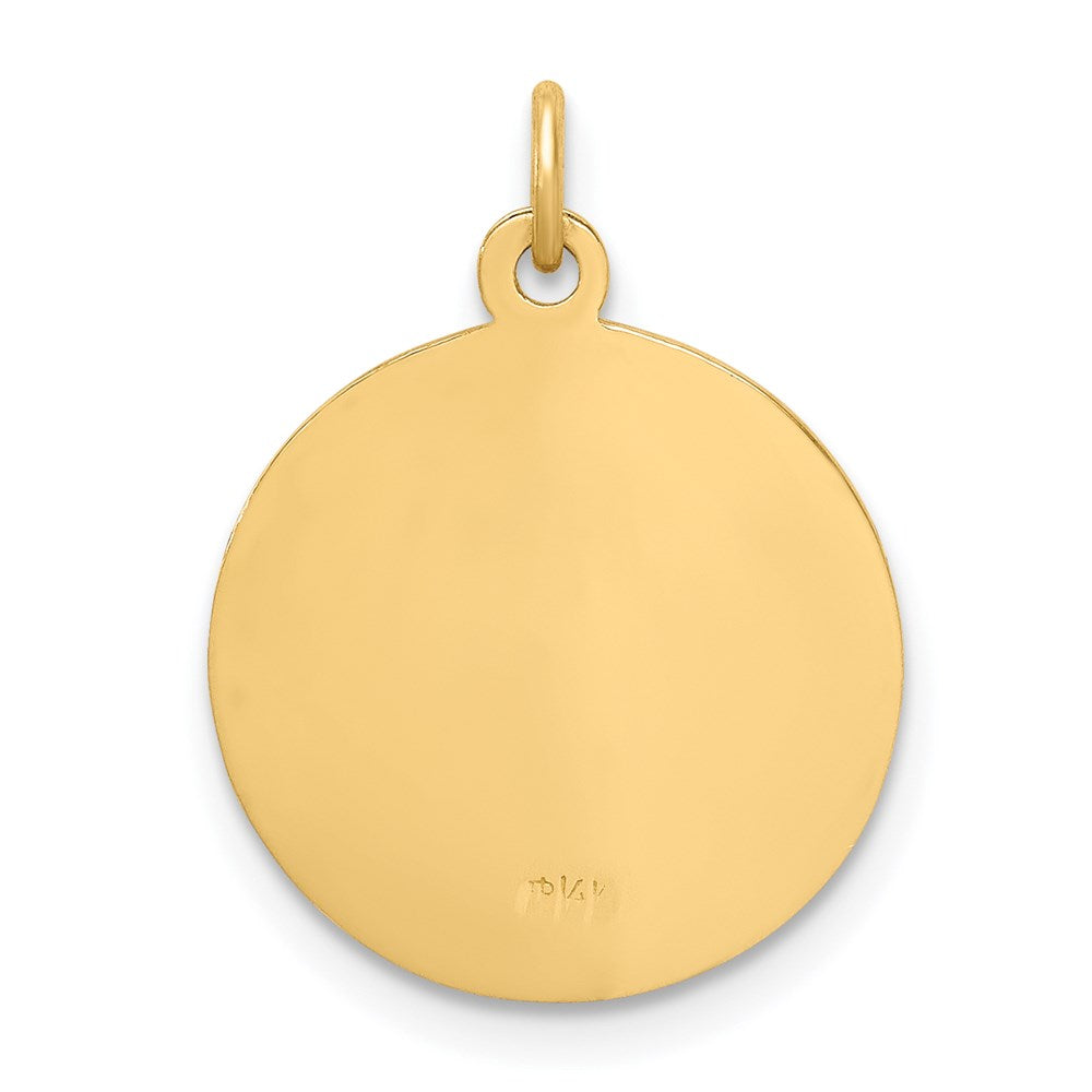 14 Karat Gelbgold Konfirmationsmedaille-Charm