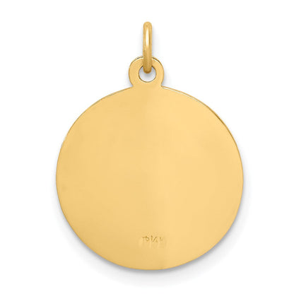 14 Karat Gelbgold Konfirmationsmedaille-Charm