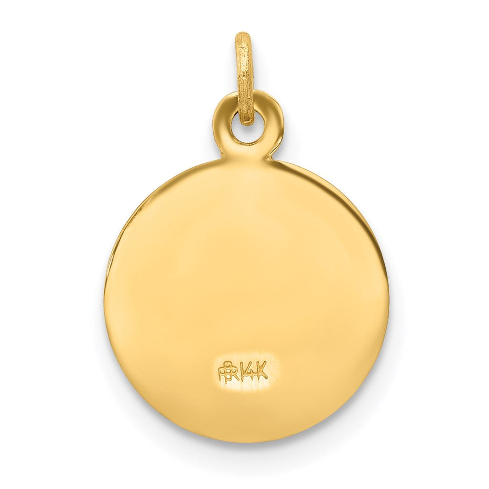 14K Gelbgold Erstkommunion-Medaille Charm