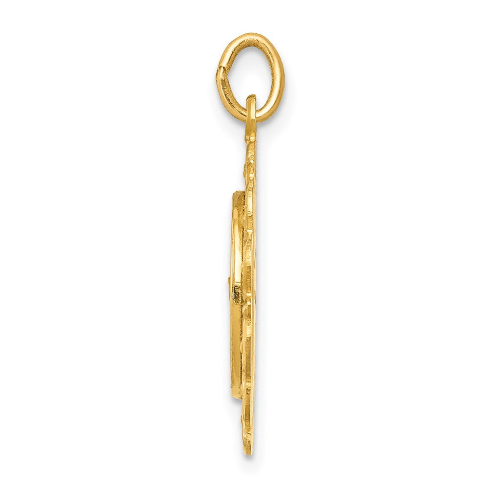 14K Gelbgold Konfirmationsmedaille-Charm