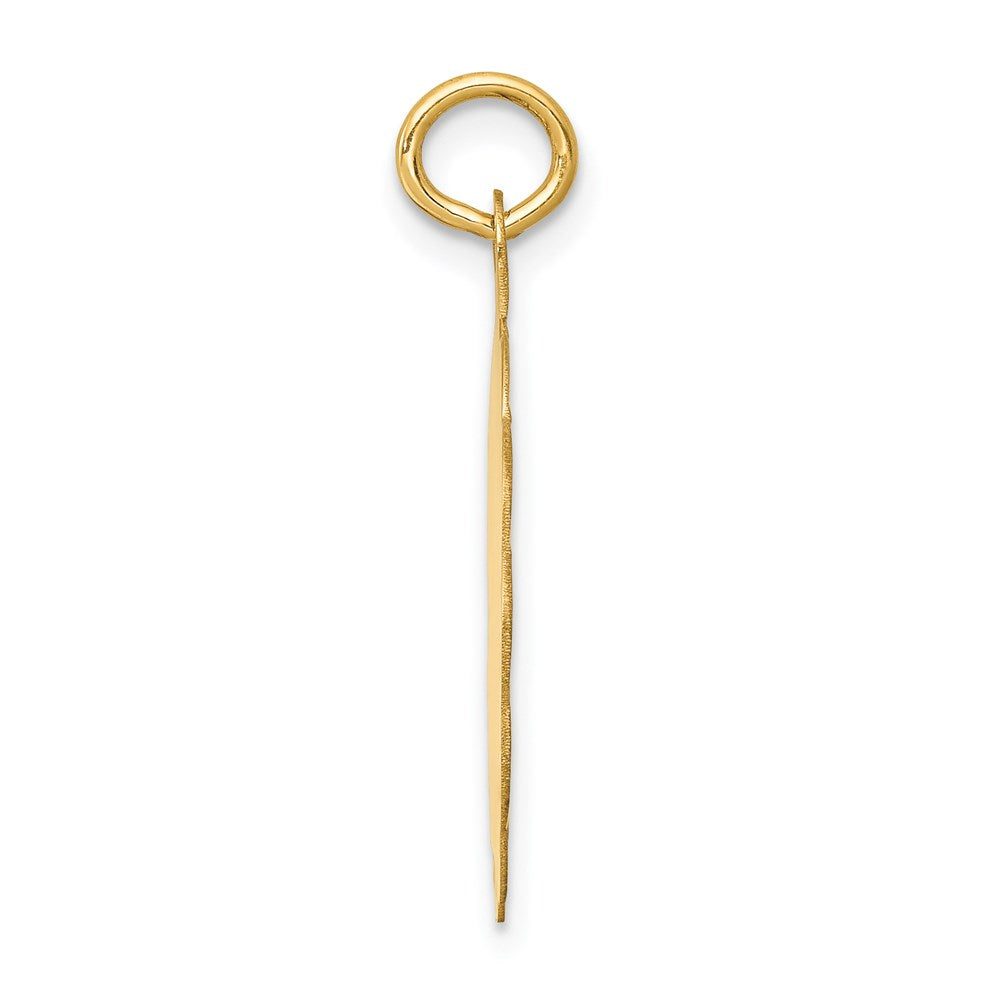 14K Gelbgold Erstkommunion-Scheiben-Charm