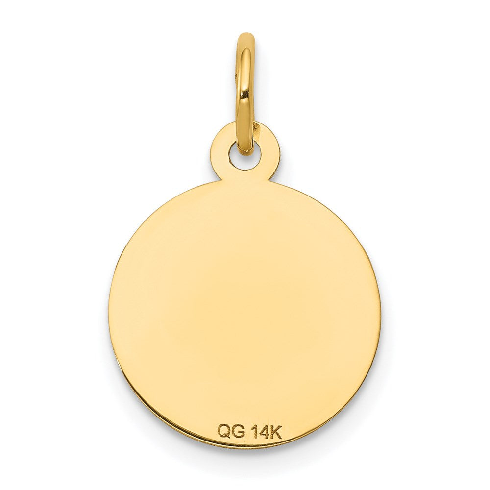 14K Gelbgold 14K Heilig Kommunion Plättchen Charm