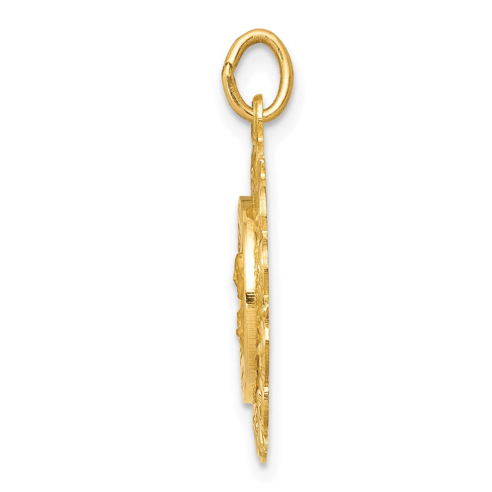 14K Gelbgold Herz-Jesu-Medaille Charm