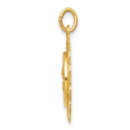 14K Gelbgold Herz-Jesu-Medaille Charm