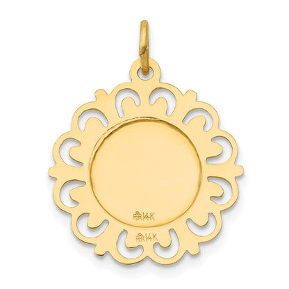 14K Gelbgold Herz-Jesu-Medaille Charm