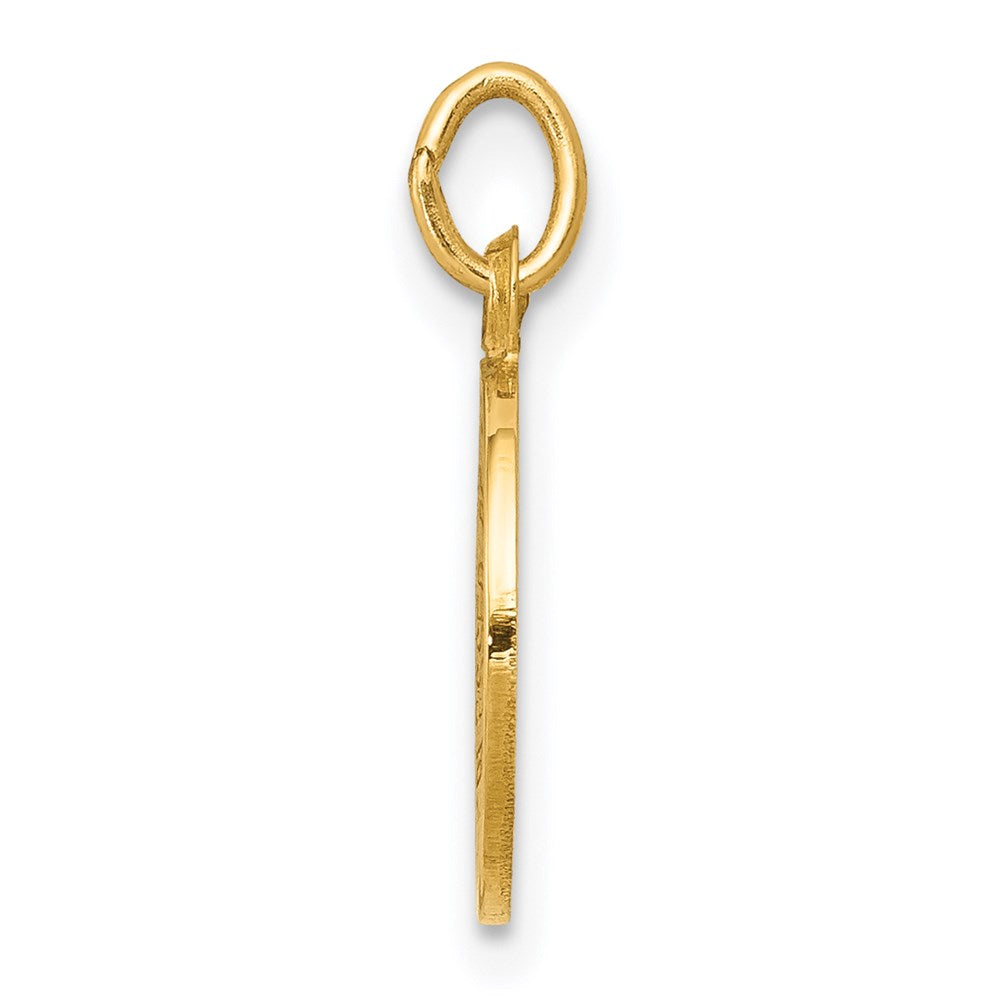 14K Gelbgold Heilige-Dreifaltigkeit-Medaille Charm