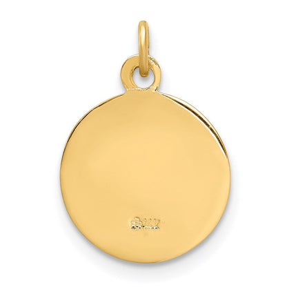 14K Gelbgold Heilig-Geist-Medaille-Charm