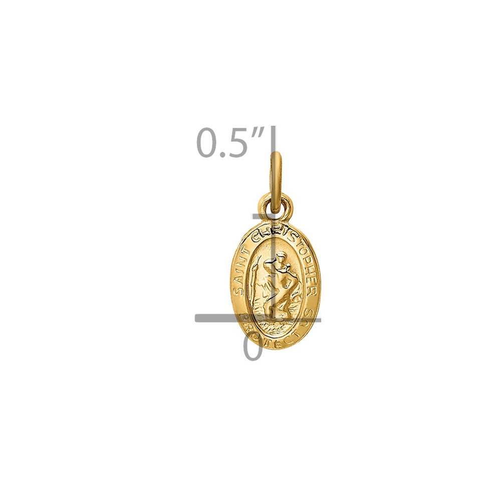 14K Gelbgold 14K Saint Christopher Medaille Charm