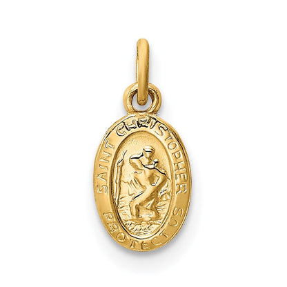 14K Gelbgold 14K Saint Christopher Medaille Charm