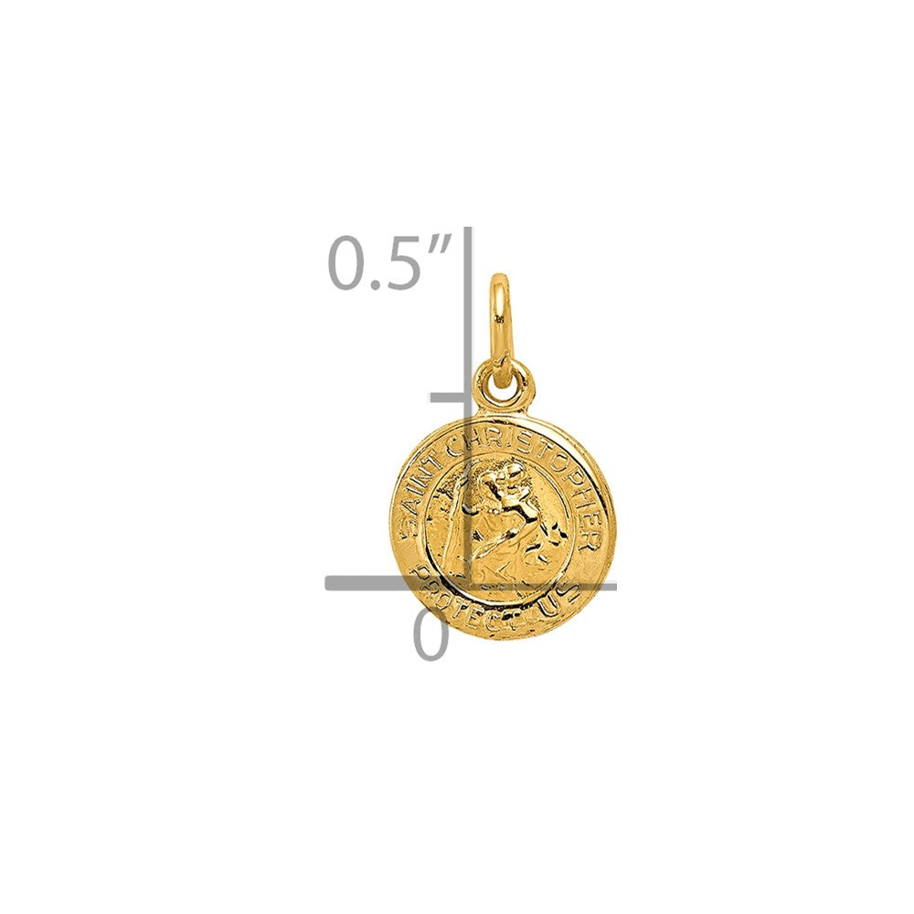 14K Gelbgold 14K Saint Christopher Medaille Charm