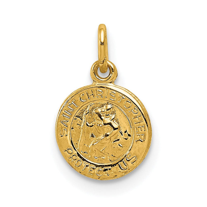 14K Gelbgold 14K Saint Christopher Medaille Charm