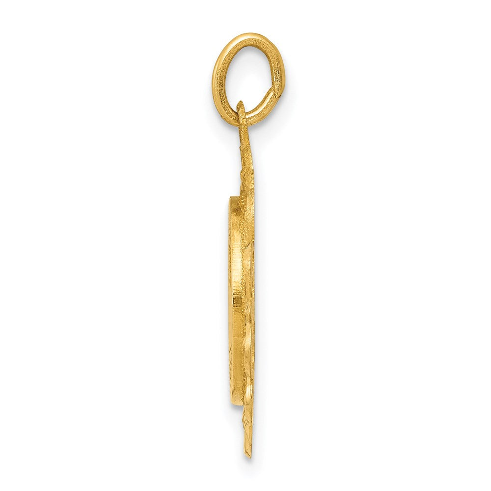 14K Gelbgold Sankt-Christopherus-Medaille-Charm