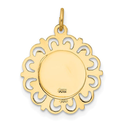 14K Gelbgold Sankt-Christopherus-Medaille-Charm