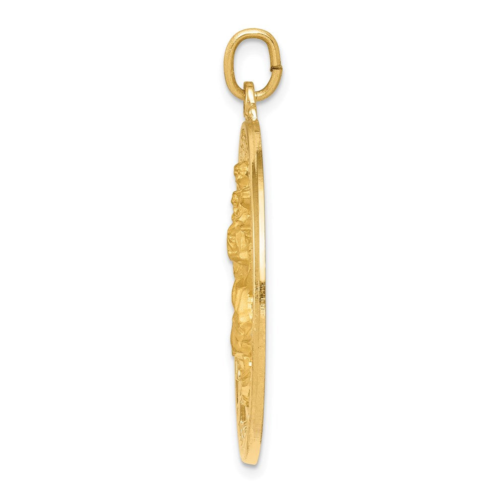 14K Gelbgold Sankt-Christophorus-Medaille-Anhänger
