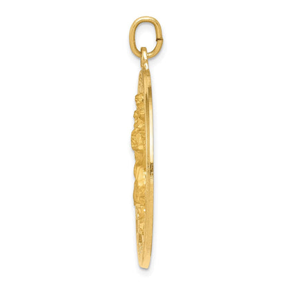 14K Gelbgold Sankt-Christophorus-Medaille-Anhänger
