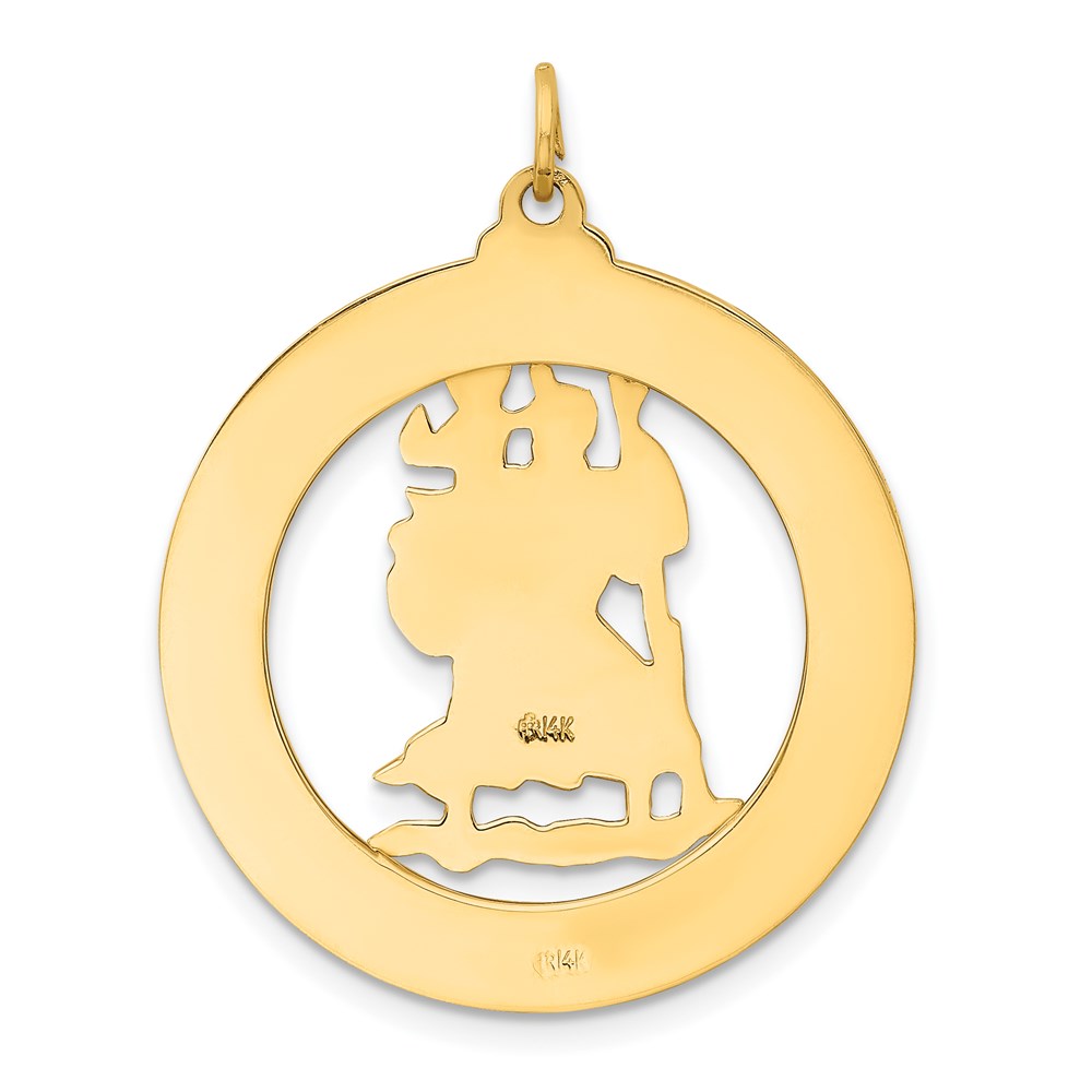 14K Gelbgold Sankt-Christophorus-Medaille-Anhänger