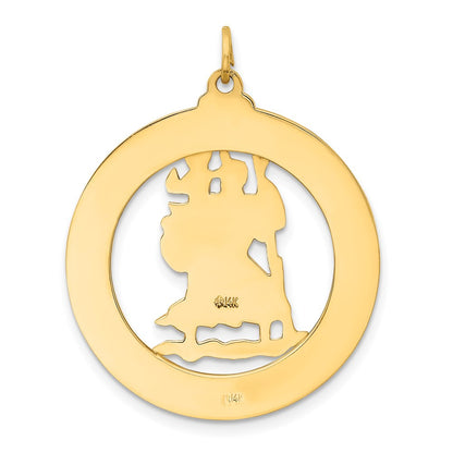 14K Gelbgold Sankt-Christophorus-Medaille-Anhänger