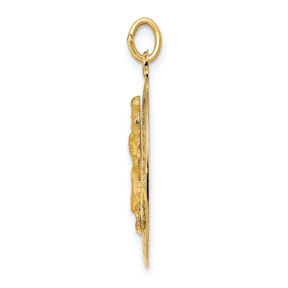 14K Gelbgold Sankt-Christopherus-Medaille-Anhänger