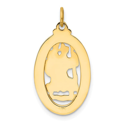 14K Gelbgold Sankt-Christopherus-Medaille-Anhänger