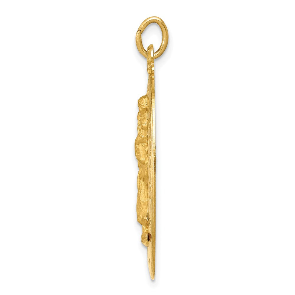 14K Gelbgold Sankt-Christopherus-Medaille-Anhänger