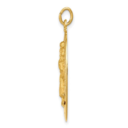 14K Gelbgold Sankt-Christopherus-Medaille-Anhänger