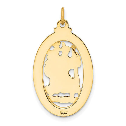 14K Gelbgold Sankt-Christopherus-Medaille-Anhänger
