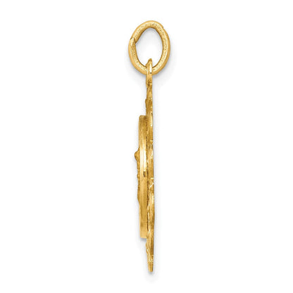 14K Gelbgold Sankt-Michael-Medaille-Charm