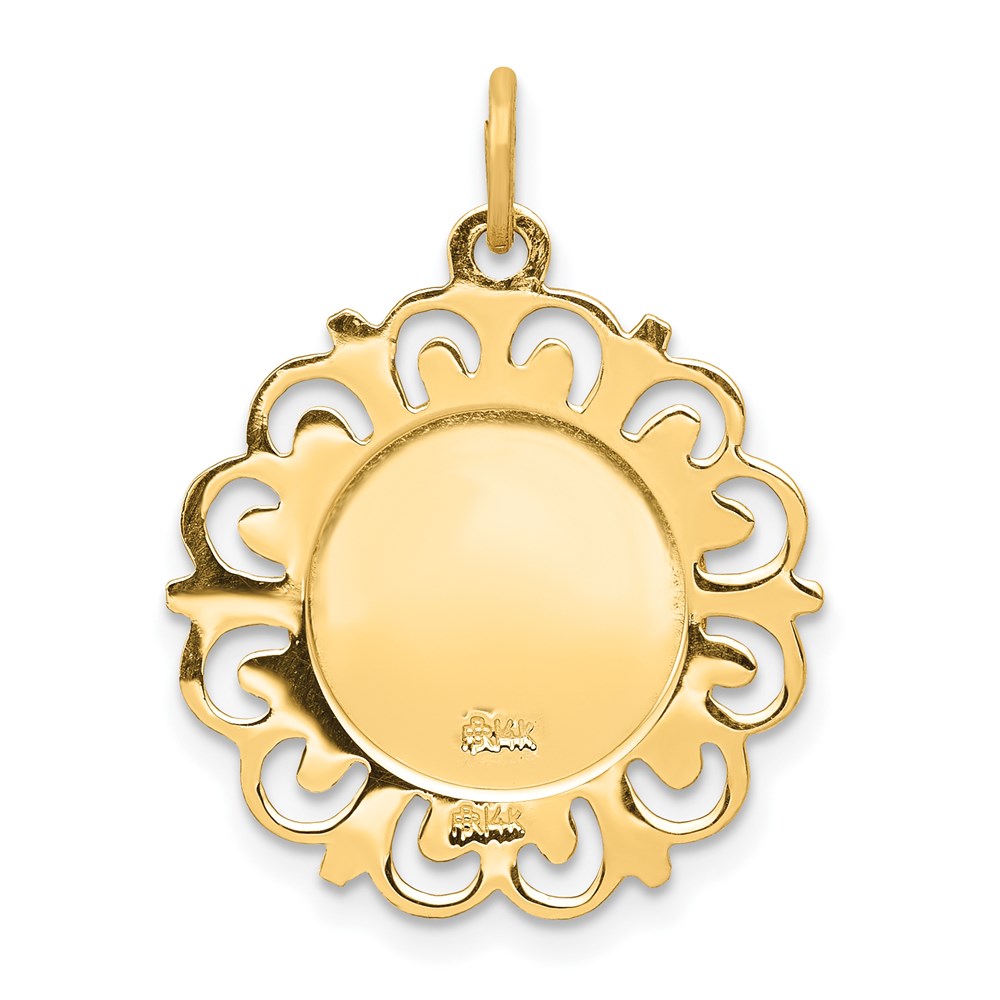 14K Gelbgold Sankt-Michael-Medaille-Charm
