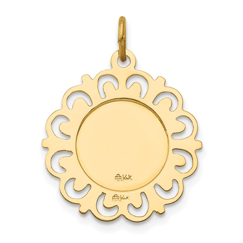 14K Gelbgold Heiliger Antonius Medaille Charm