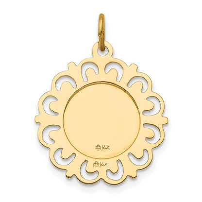 14K Gelbgold Heiliger Antonius Medaille Charm