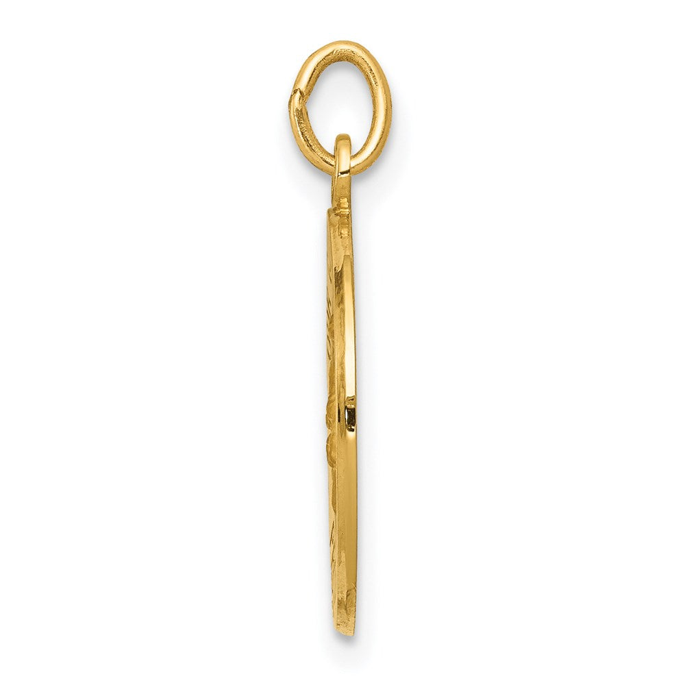 14K Gelbgold Schutzengel-Medaille-Charm