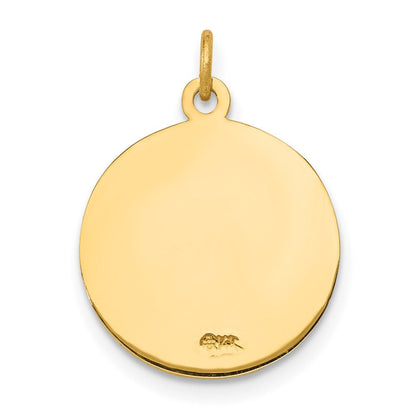 14K Gelbgold Schutzengel-Medaille-Charm