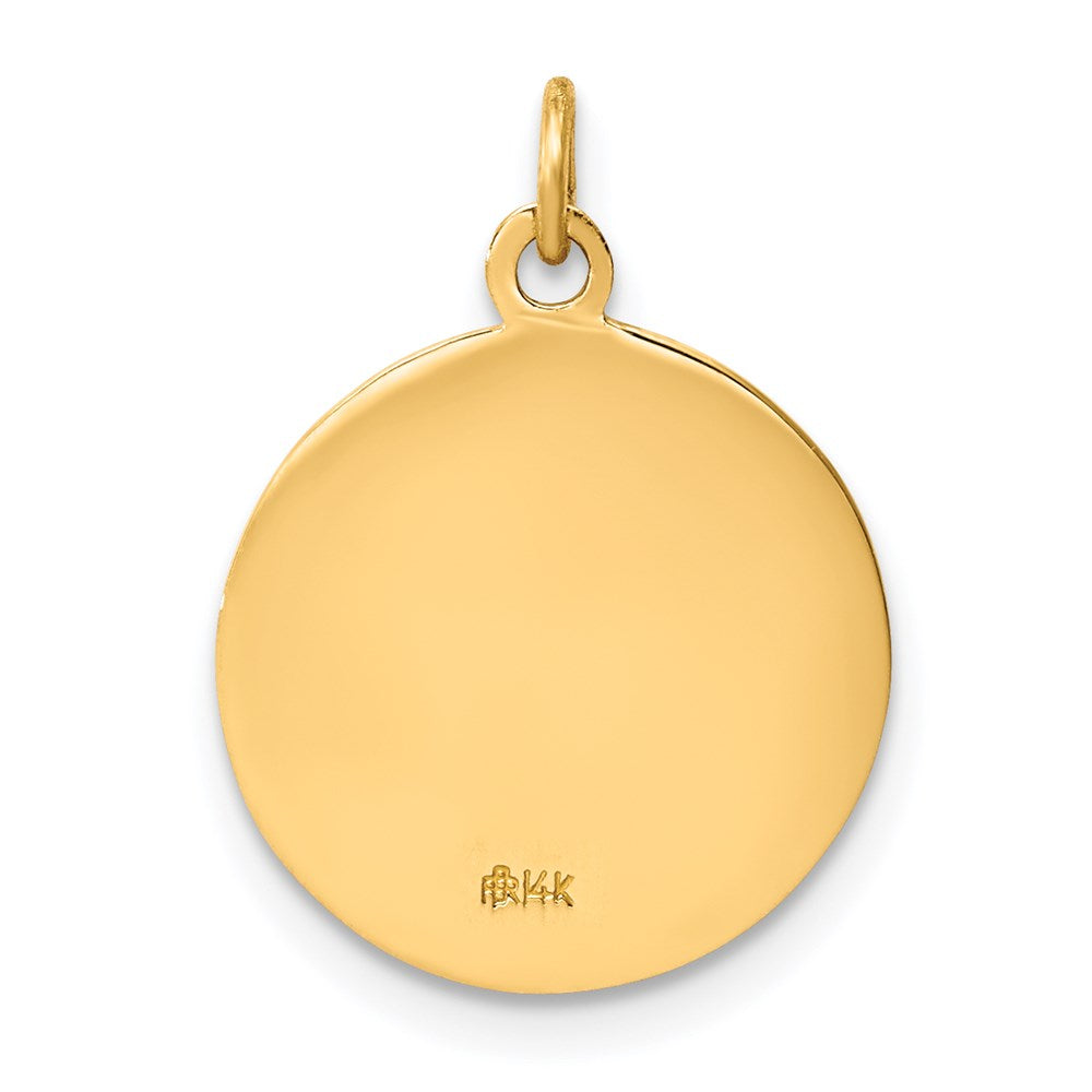 14K Gelbgold Heiliger-Franz-von-Assisi-Medaille-Charm