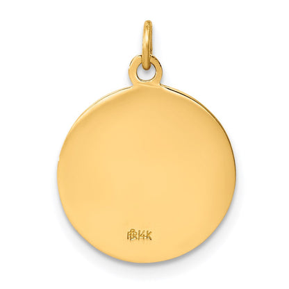 14K Gelbgold Heiliger-Franz-von-Assisi-Medaille-Charm