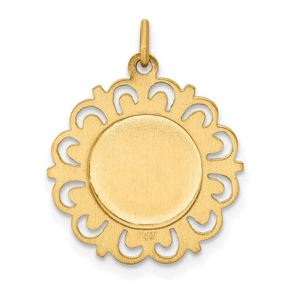 14K Gelbgold Heiliger Franz von Assisi Medaillenanhänger