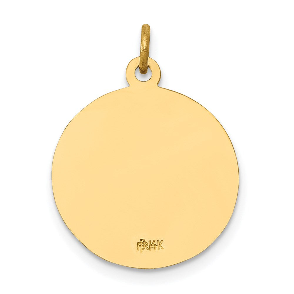 14K Gelbgold Heiliger-Johannes-Medaille-Charm