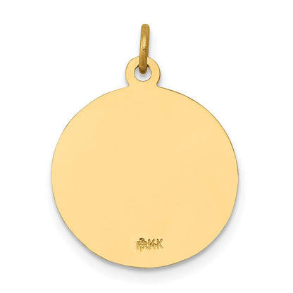 14K Gelbgold Heiliger-Johannes-Medaille-Charm