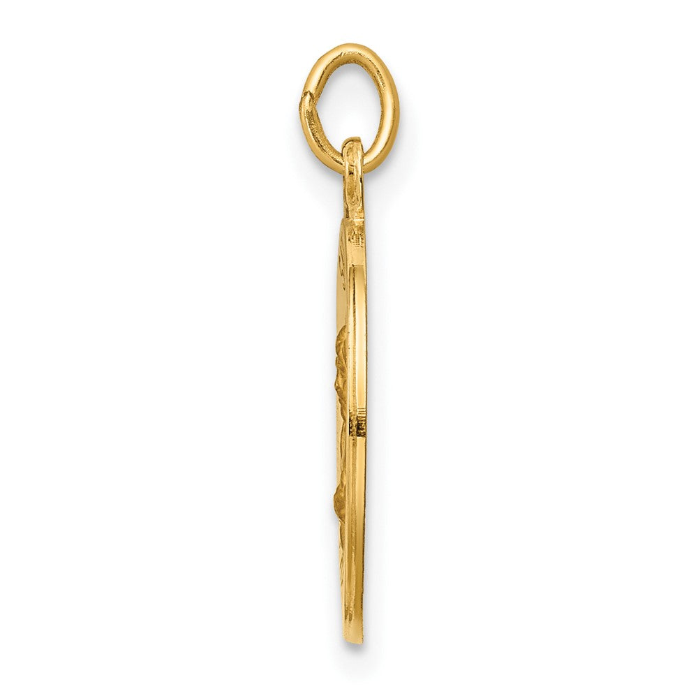 14K Gelbgold Heiliger Markus Medaille Charm