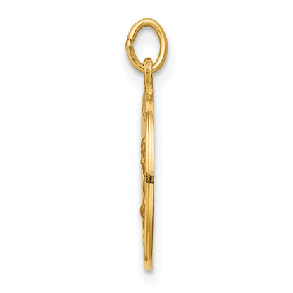 14K Gelbgold Heiliger Markus Medaille Charm