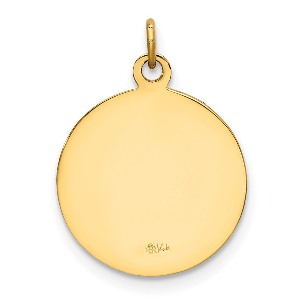 14K Gelbgold Heiliger Markus Medaille Charm