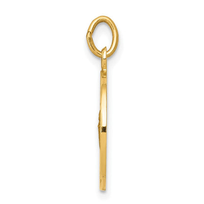 14K Gelbgold Heilige Martha Medaille Charm