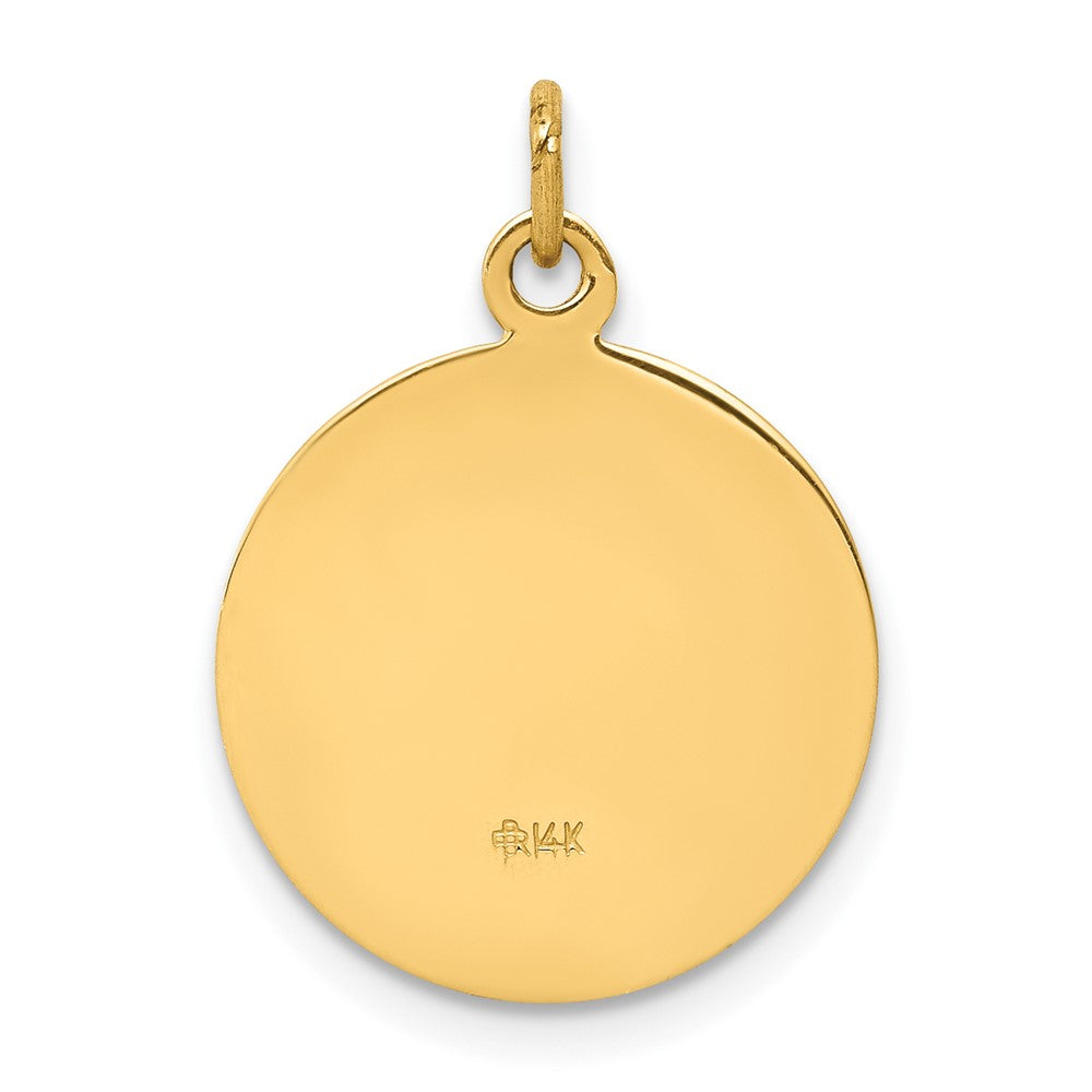 14K Gelbgold Heilige Martha Medaille Charm