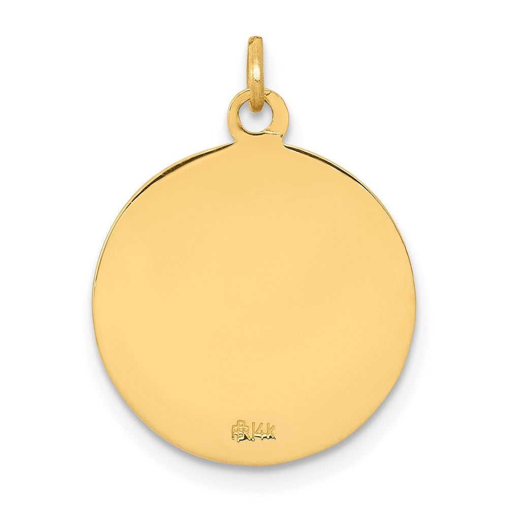 14K Gelbgold Heiliger Matthäus Medaille Charm