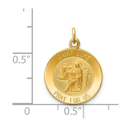 14K Gelbgold Heiliger-Lukas-Medaille-Charm
