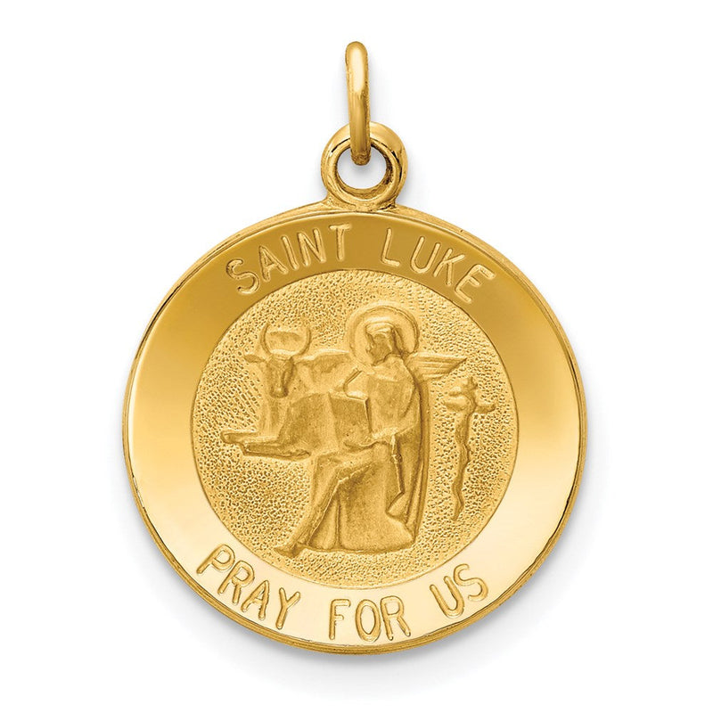 14K Gelbgold Heiliger-Lukas-Medaille-Charm
